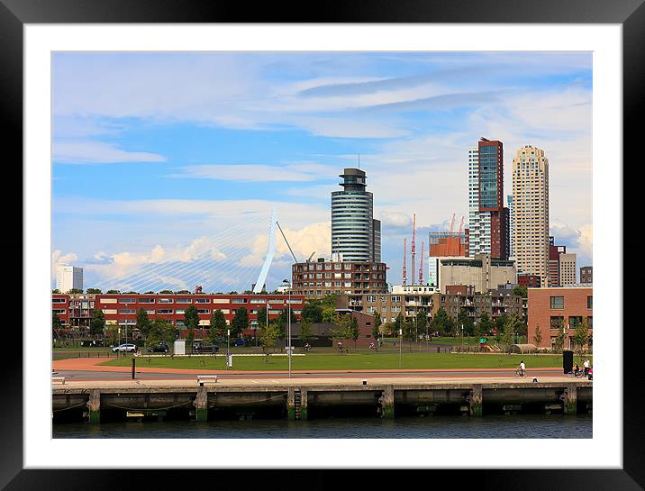 Rotterdam Cityscape Framed Mounted Print by Ankor Light