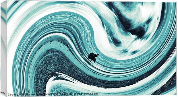 Riding the wave 2 Canvas Print by Sharon Lisa Clarke