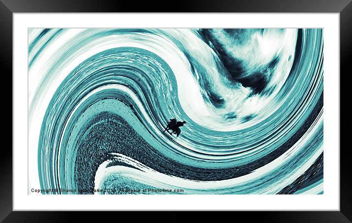 Riding the wave 2 Framed Mounted Print by Sharon Lisa Clarke