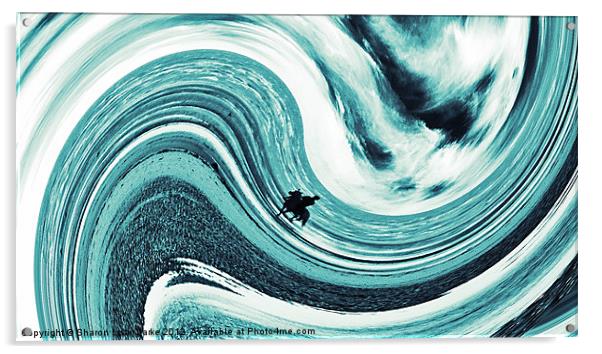 Riding the wave 2 Acrylic by Sharon Lisa Clarke
