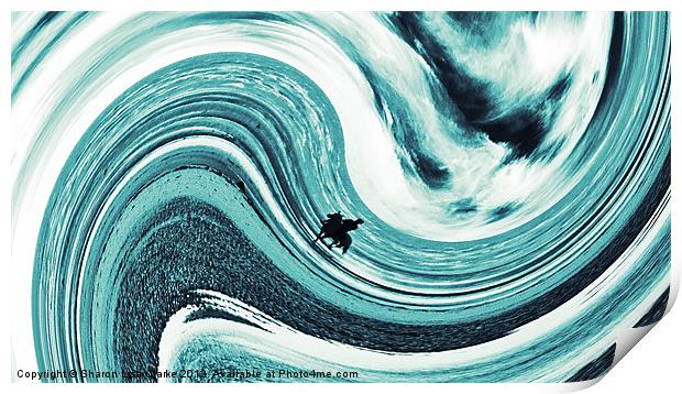 Riding the wave 2 Print by Sharon Lisa Clarke
