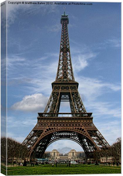 The Eiffel Tower Canvas Print by Matthew Bates