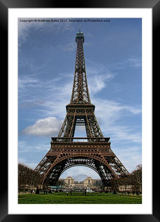 The Eiffel Tower Framed Mounted Print by Matthew Bates