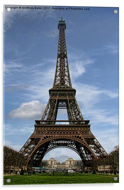 The Eiffel Tower Acrylic by Matthew Bates
