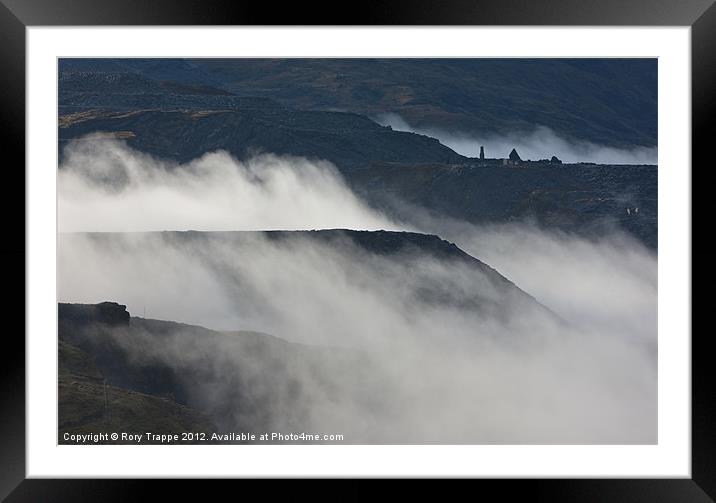 Mist in a quarry Framed Mounted Print by Rory Trappe