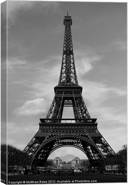 The Eiffel Tower 2 Canvas Print by Matthew Bates