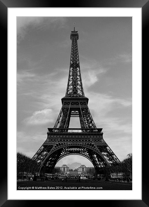 The Eiffel Tower 2 Framed Mounted Print by Matthew Bates