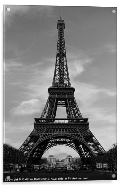 The Eiffel Tower 2 Acrylic by Matthew Bates