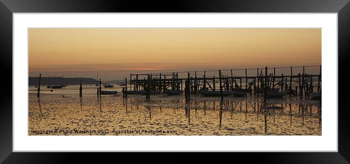 Jetty at Sunset Framed Mounted Print by Phil Wareham