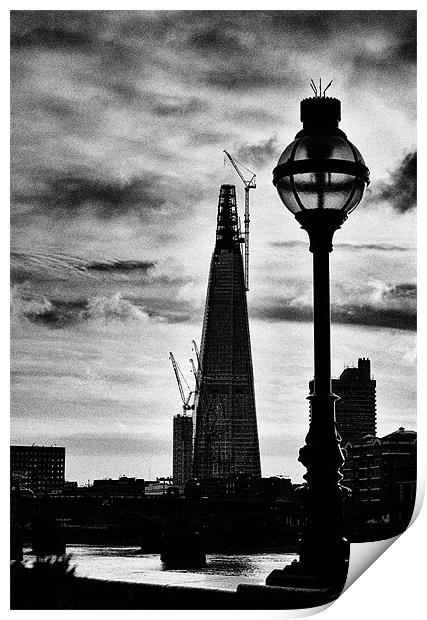 The Shard & Lamp Print by peter tachauer