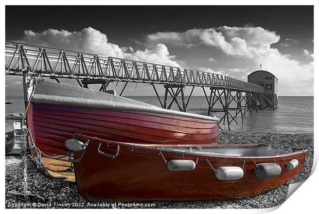 Red Boats Print by David Tinsley