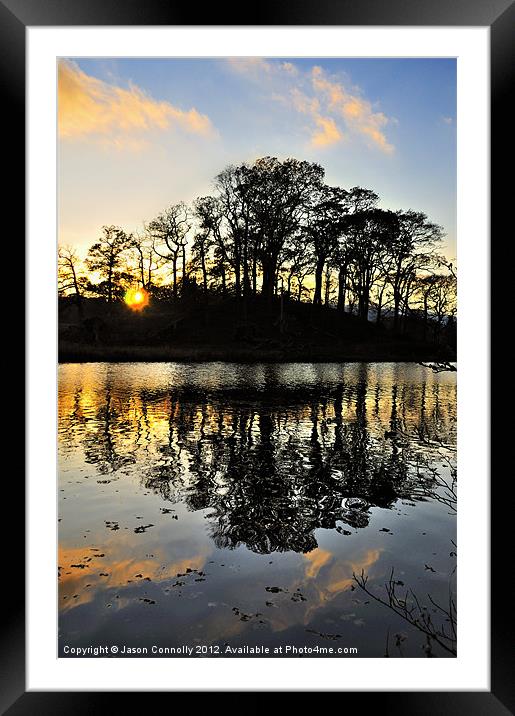 Sunset Over The Brathay Framed Mounted Print by Jason Connolly