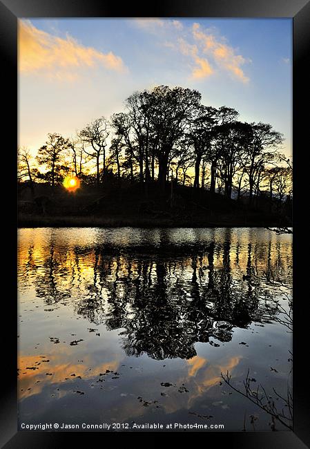 Sunset Over The Brathay Framed Print by Jason Connolly