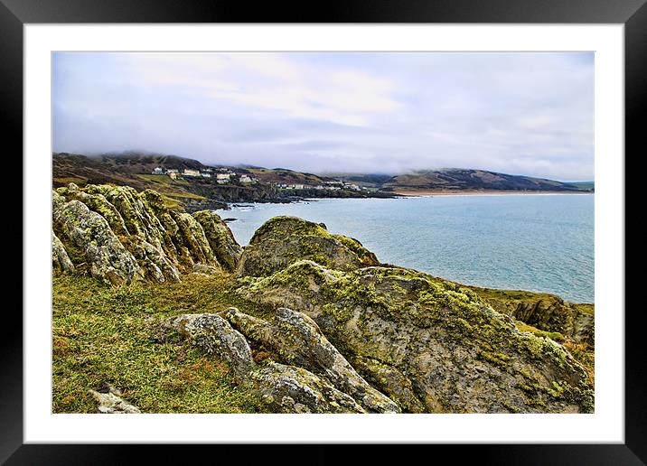 Misty Woolacombe Framed Mounted Print by Dave Wilkinson North Devon Ph