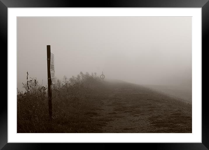 Misty Footpath River Blackwater Essex Framed Mounted Print by Dave Frost