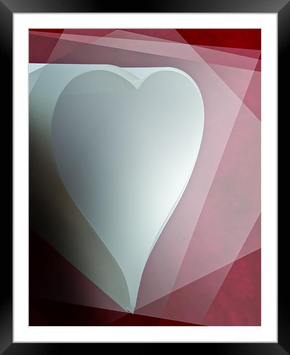 Valentine paper heart Framed Mounted Print by Gary Eason