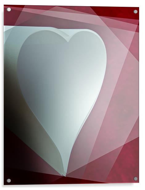 Valentine paper heart Acrylic by Gary Eason