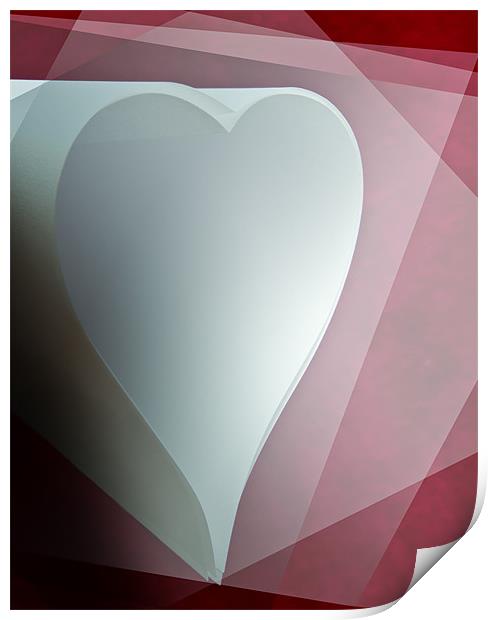 Valentine paper heart Print by Gary Eason