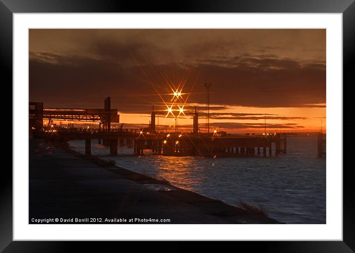 Industrial Sunrise Framed Mounted Print by David Borrill