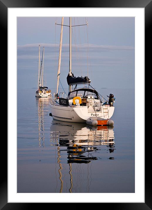 Tranquil moorings, Coll Framed Mounted Print by Gary Eason