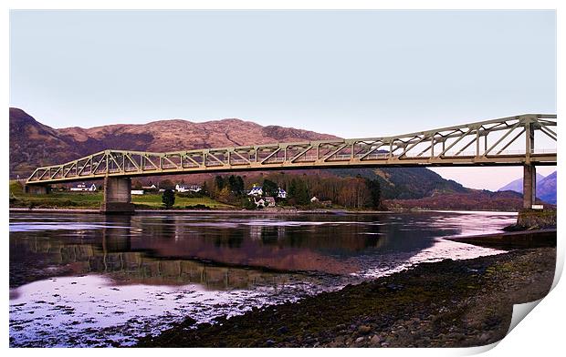 Ballachulish Bridge at Twilight Print by Jacqi Elmslie