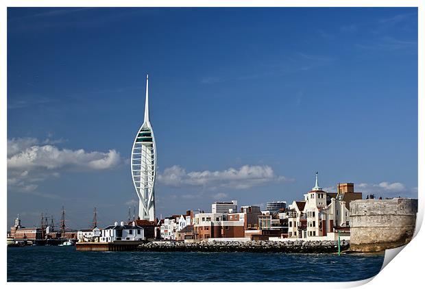 Spinnaker Tower and Round Tower, Portsmouth Print by Gary Eason