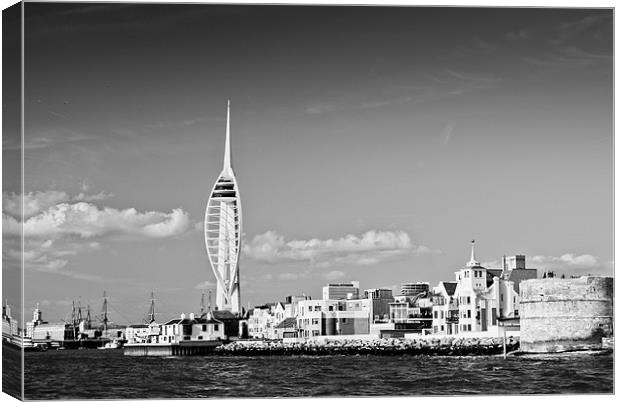 Spinnaker Tower and Round Tower, Portsmouth Canvas Print by Gary Eason