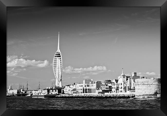 Spinnaker Tower and Round Tower, Portsmouth Framed Print by Gary Eason