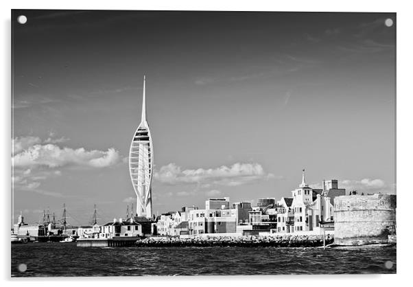 Spinnaker Tower and Round Tower, Portsmouth Acrylic by Gary Eason
