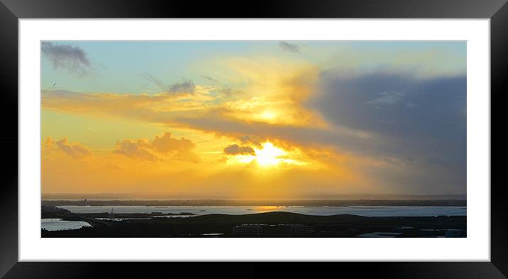 Portsdown Sunset Framed Mounted Print by Jane Chivers