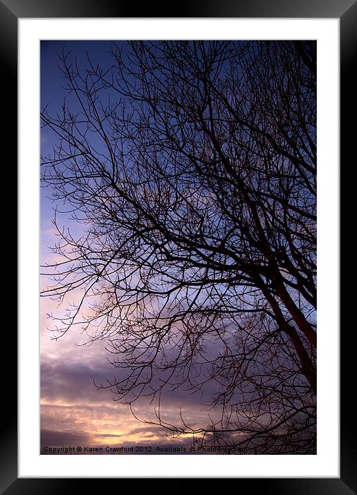 Evening Light Framed Mounted Print by Karen Crawford