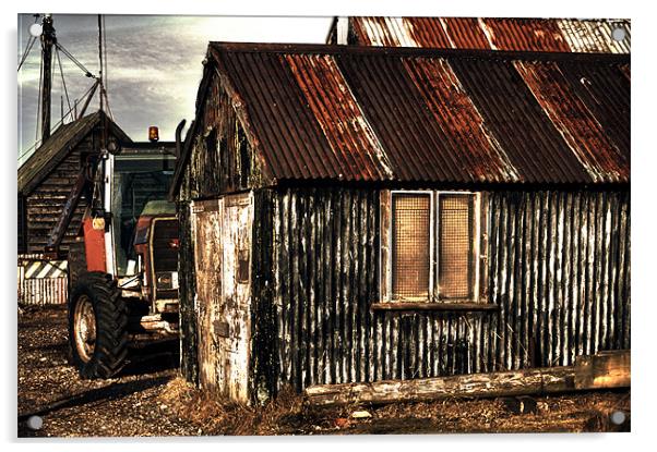 Tractor & Shed Acrylic by Paul Davis