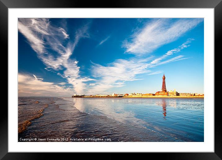 Blackpool Tower Reflections Framed Mounted Print by Jason Connolly