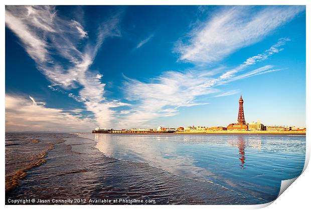 Blackpool Tower Reflections Print by Jason Connolly