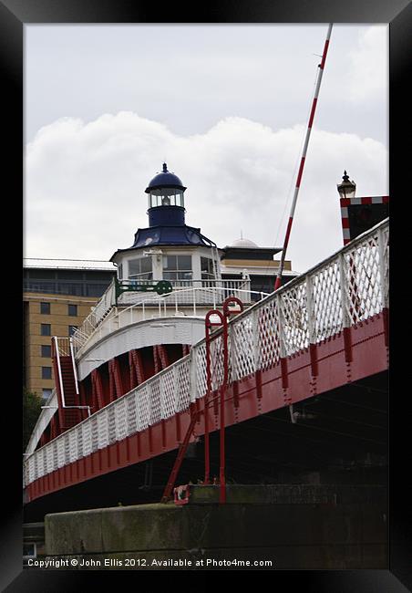Newcastle Swing Bridge Framed Print by John Ellis