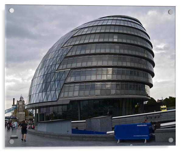 LONDON CITY HALL Acrylic by radoslav rundic