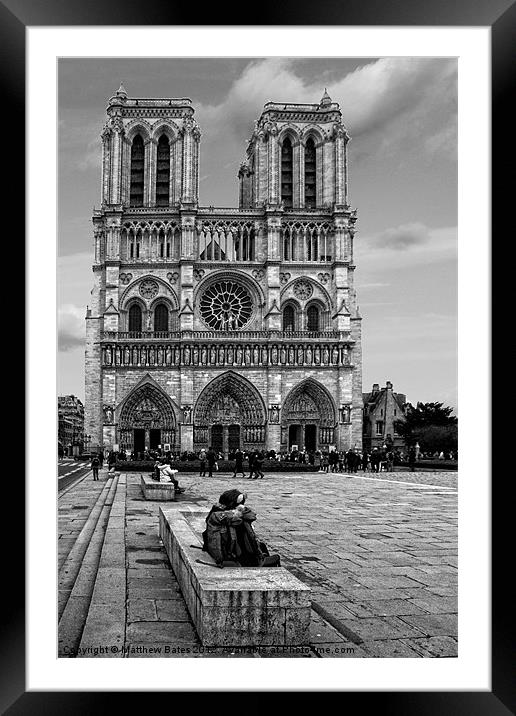 Notre Dame Framed Mounted Print by Matthew Bates