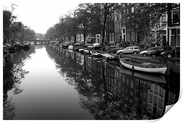 Amsterdam in B&W Print by barbara walsh