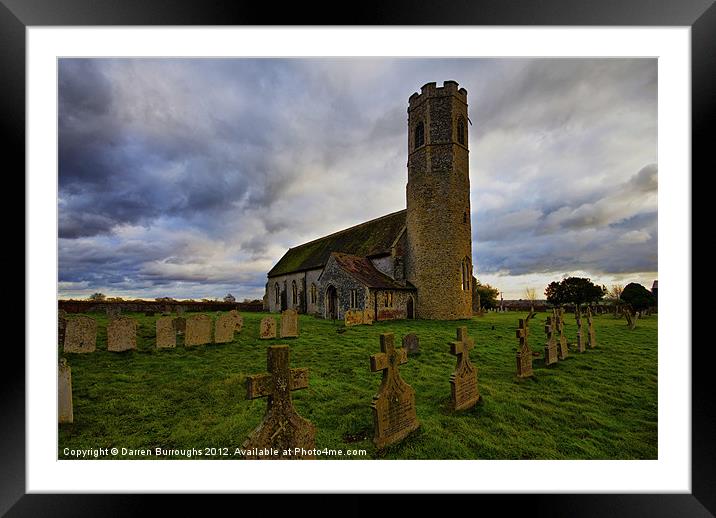 All Saints Church Woodton Framed Mounted Print by Darren Burroughs