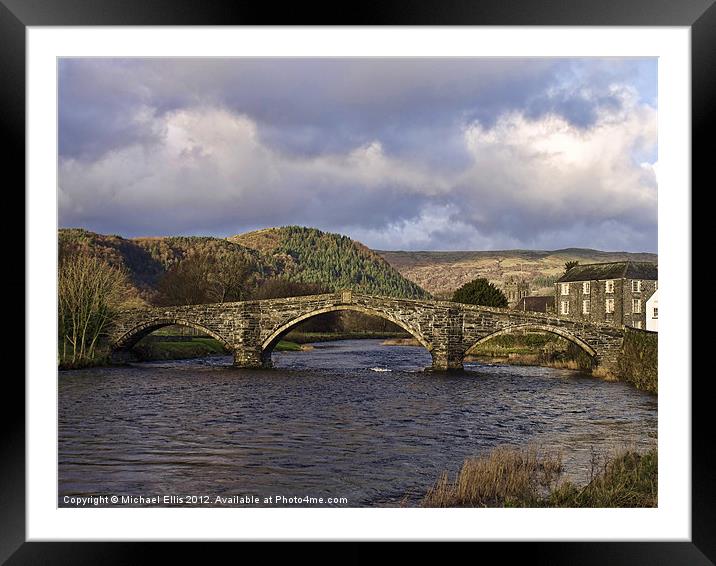 Pont Fawr, Llanwrst Framed Mounted Print by Michael Ellis