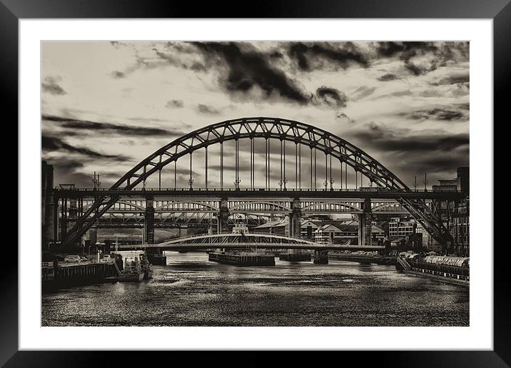 tyne bridge Framed Mounted Print by Northeast Images