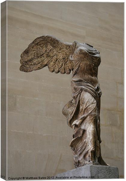 The Winged Victory of Samothrace Canvas Print by Matthew Bates