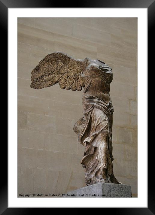 The Winged Victory of Samothrace Framed Mounted Print by Matthew Bates