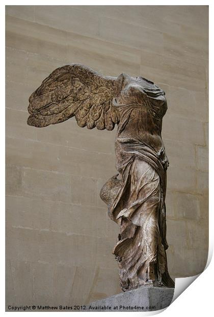 The Winged Victory of Samothrace Print by Matthew Bates