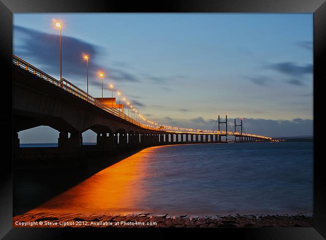 Ail Groesfan Hafren (Second Severn Crossing) Framed Print by Steve Liptrot