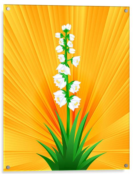Blooming Yucca Acrylic by Lidiya Drabchuk