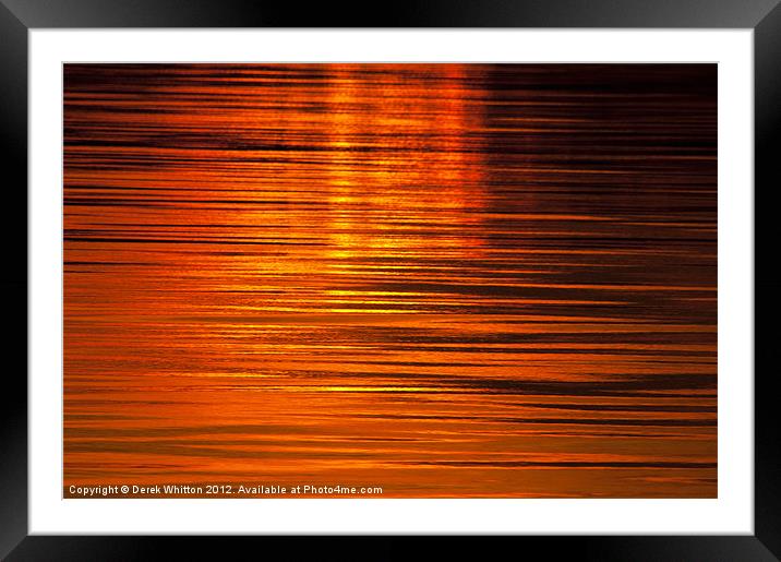 Red Dawn Reflections Framed Mounted Print by Derek Whitton