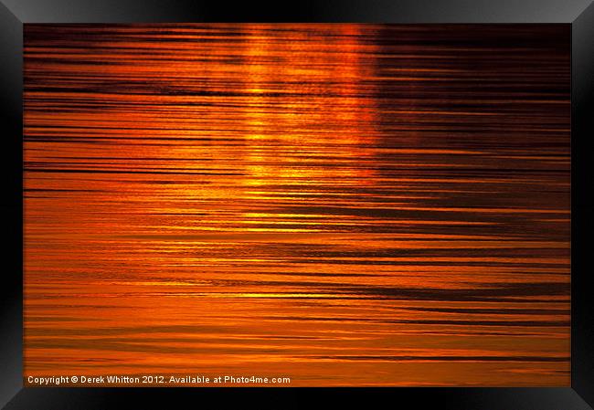 Red Dawn Reflections Framed Print by Derek Whitton