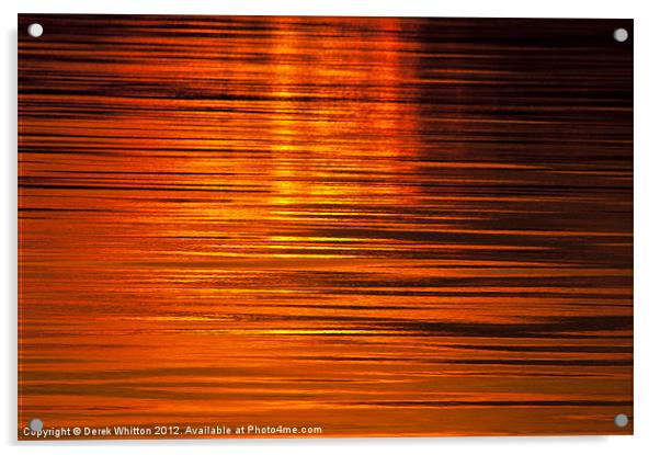 Red Dawn Reflections Acrylic by Derek Whitton