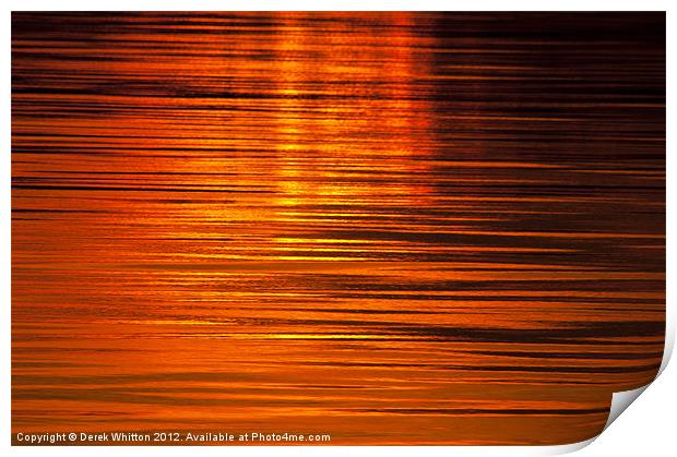 Red Dawn Reflections Print by Derek Whitton